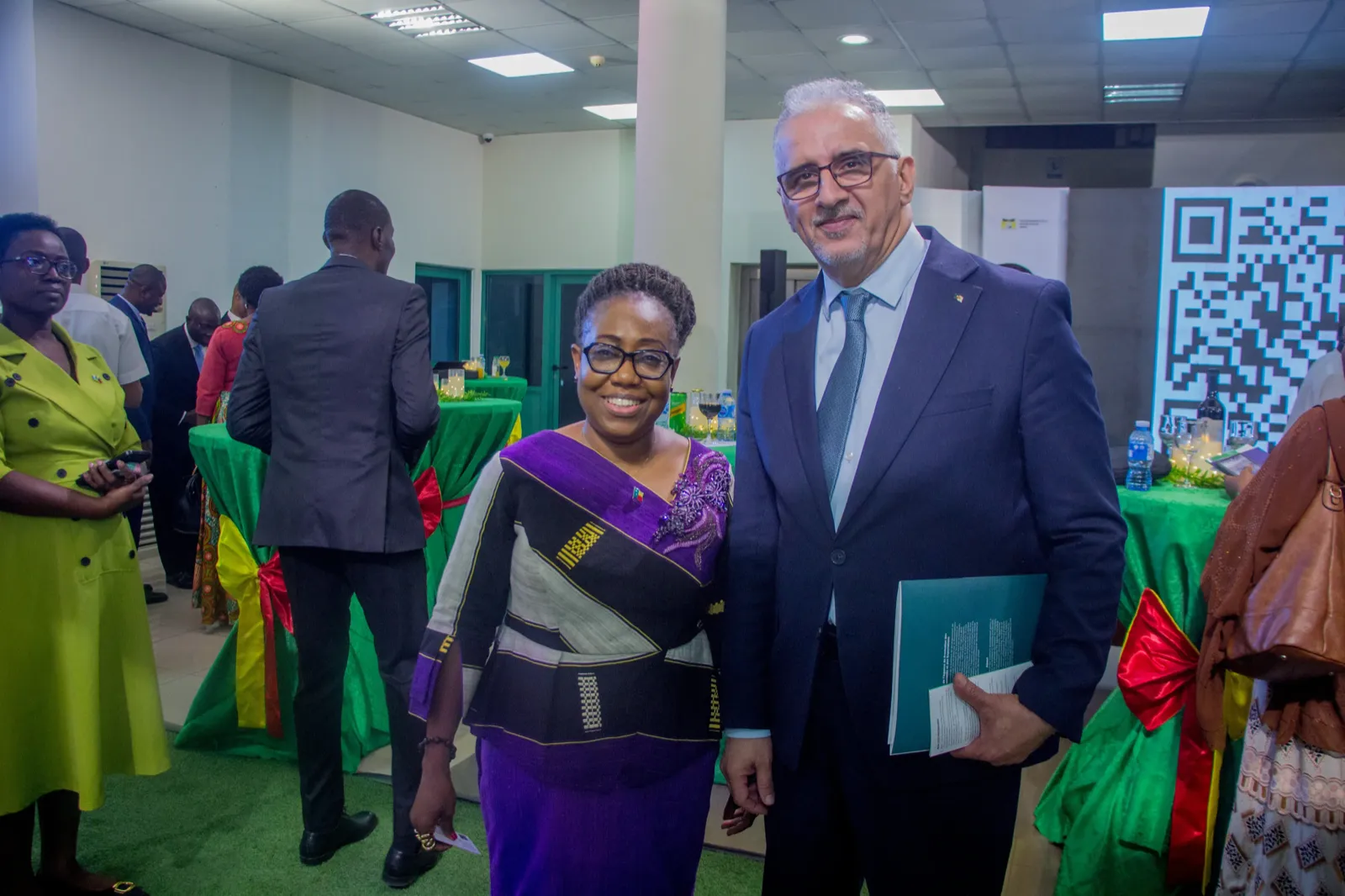 Delegates gathered before the Benin Deal Room 2026 backdrop