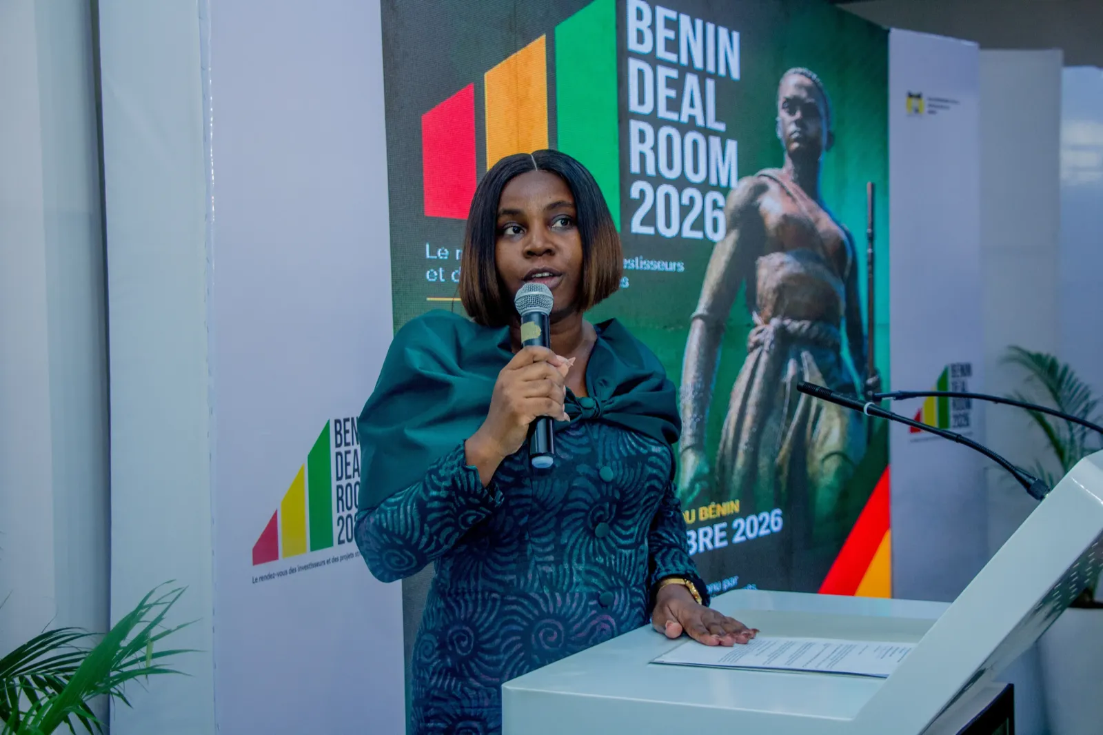 A speaker addresses the room at Benin Deal Room 2026